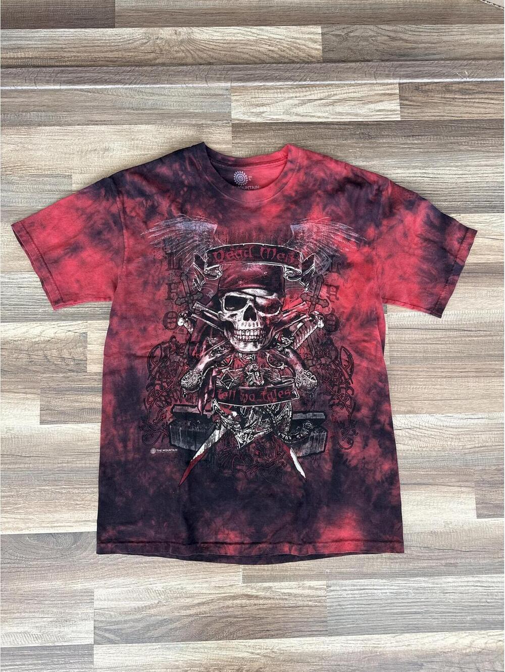 The Mountain "Pirate's of the Caribbean" Tie Dye Graphic Tee Shirt Large